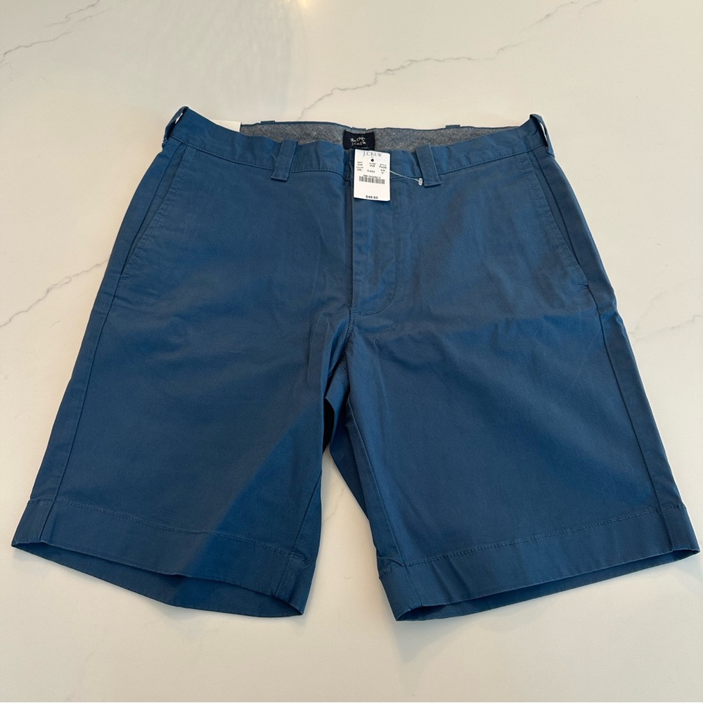 J. Crew Dark Blue Flat Front Shorts New With Tags